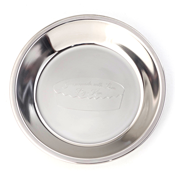 Stainless steel pie pan